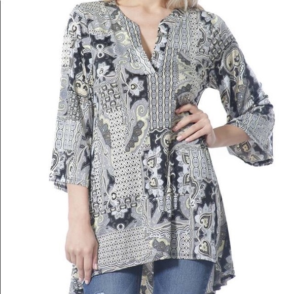 oooo Tops - 3/4 Sleeve tunic TOP